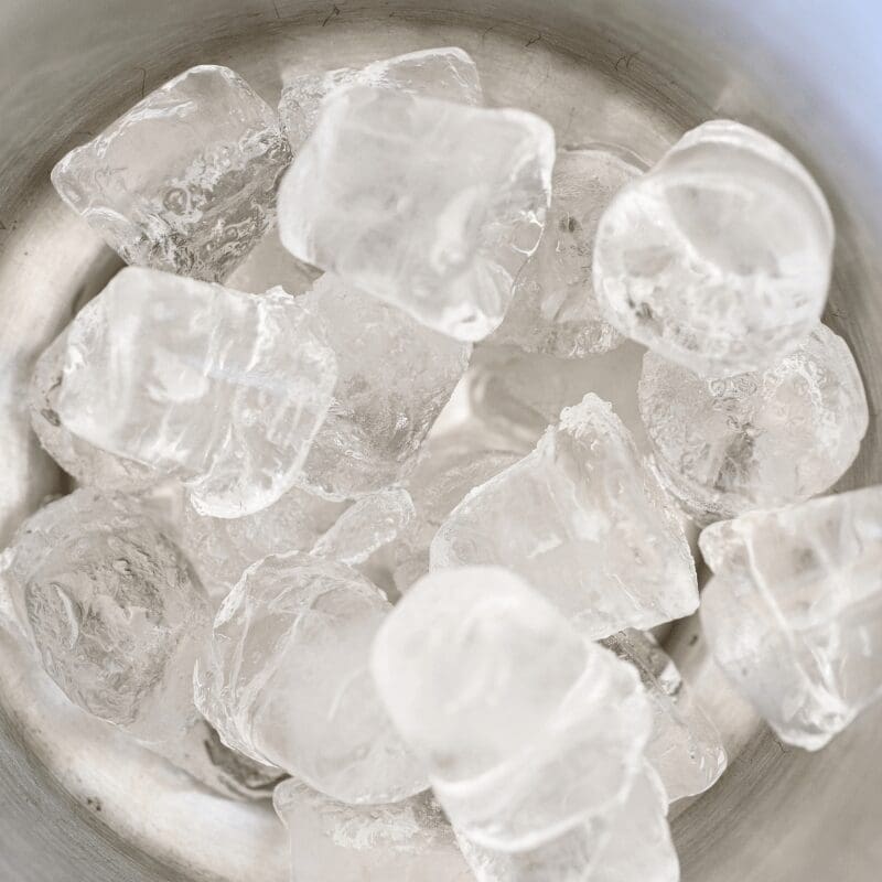 nugget ice in ice bucket